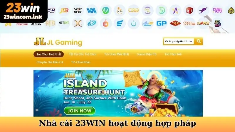 Nhà cái 23WIN hoạt động hợp pháp và minh bạch